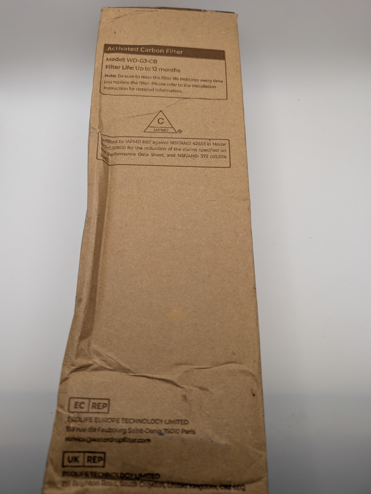 Waterdrop WD-G3-CB Filter Replacement Sealed
