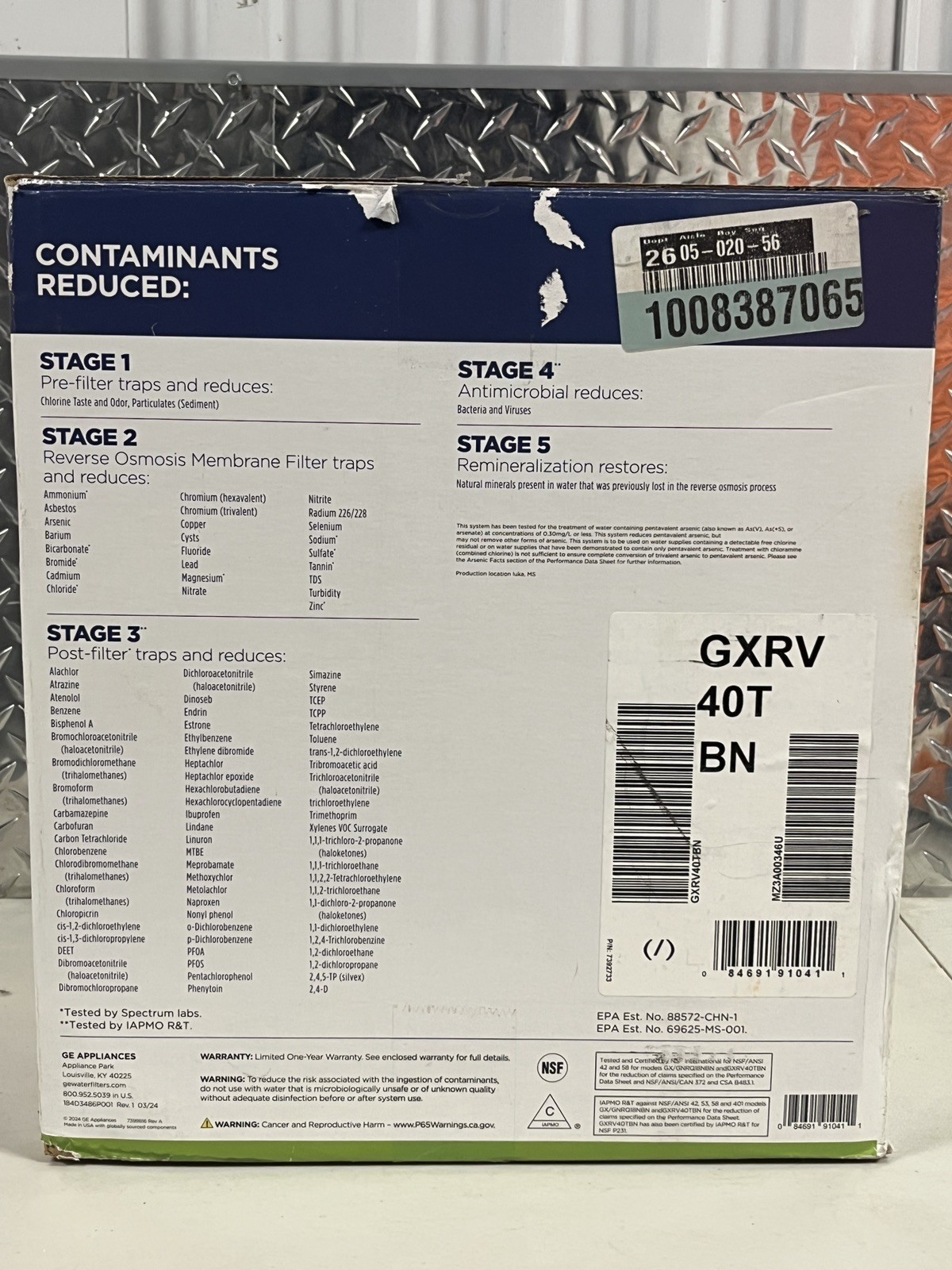 GE Under-Sink 5-Stage Premium Reverse Osmosis Water Filtration System
