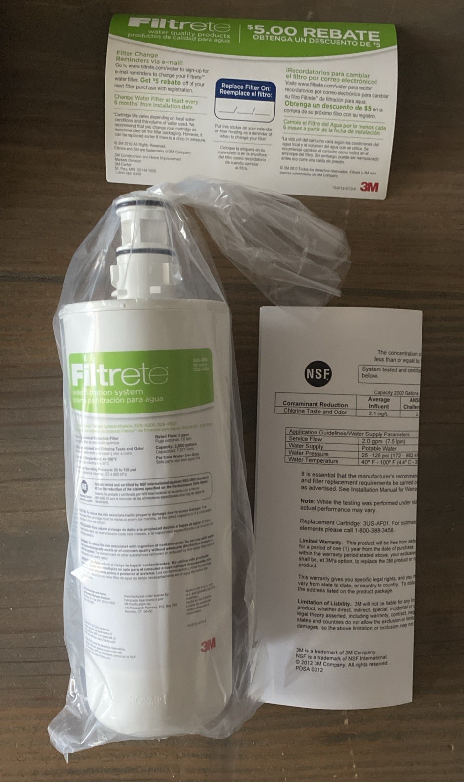 3M Filtrete 3US-AF01 Under Sink Replacement Filter Cartridge