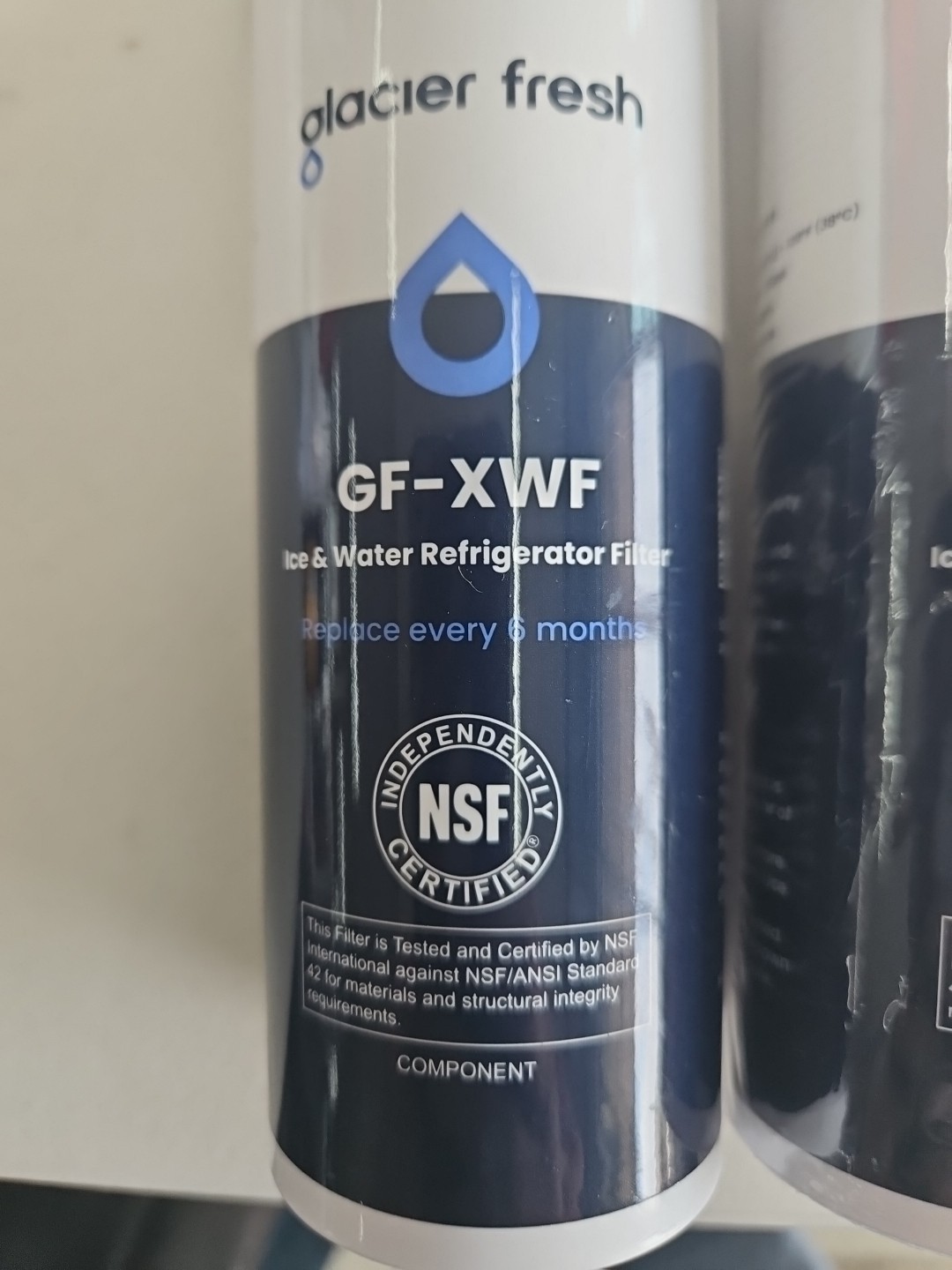 2 Pack GLACIER FRESH GF-XWF Refrigerator Water Filter Replacement for GE XWF