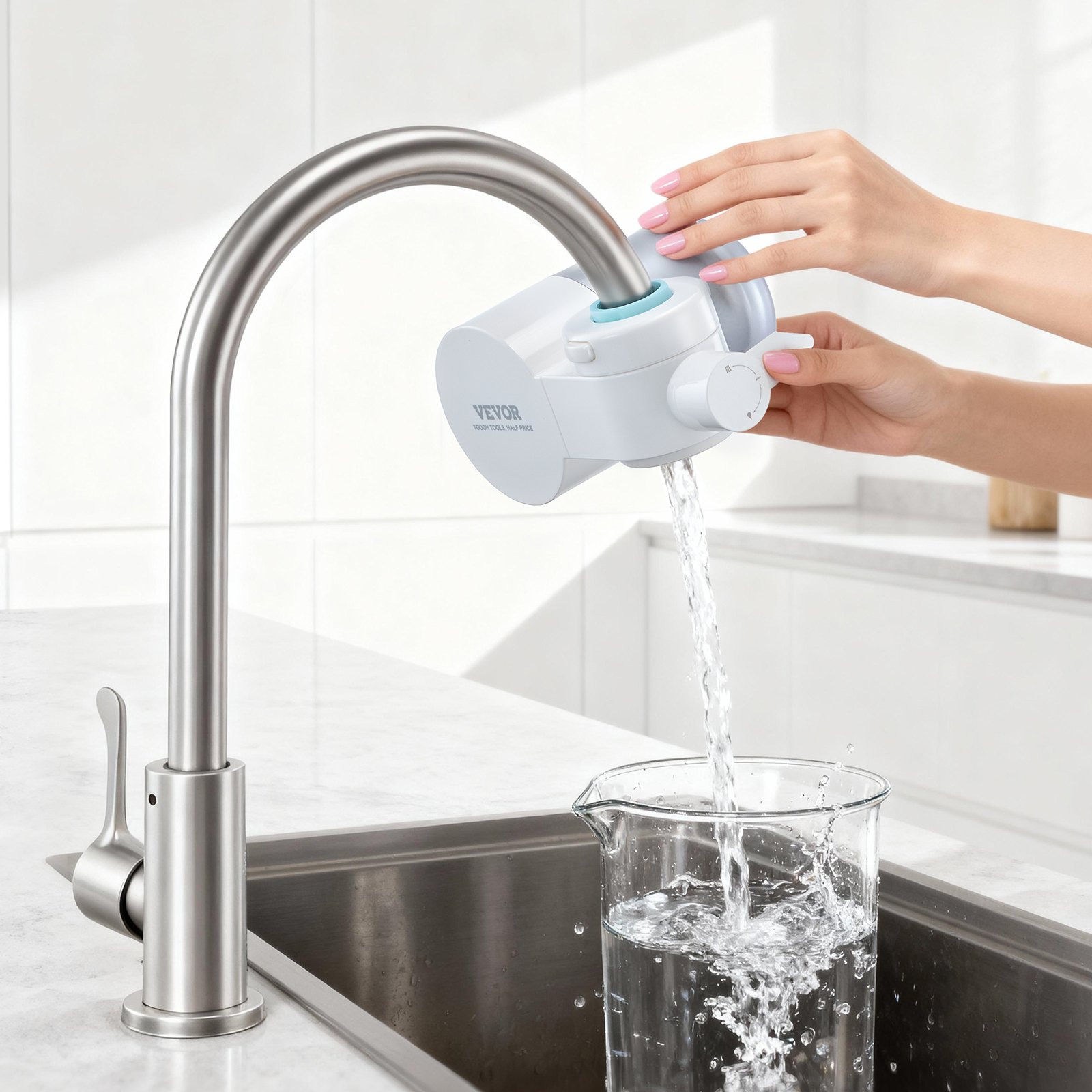 Faucet Filter Replacement (3-Pack) – 5-Layer Water Cartridges, 317 Gal, VEVOR