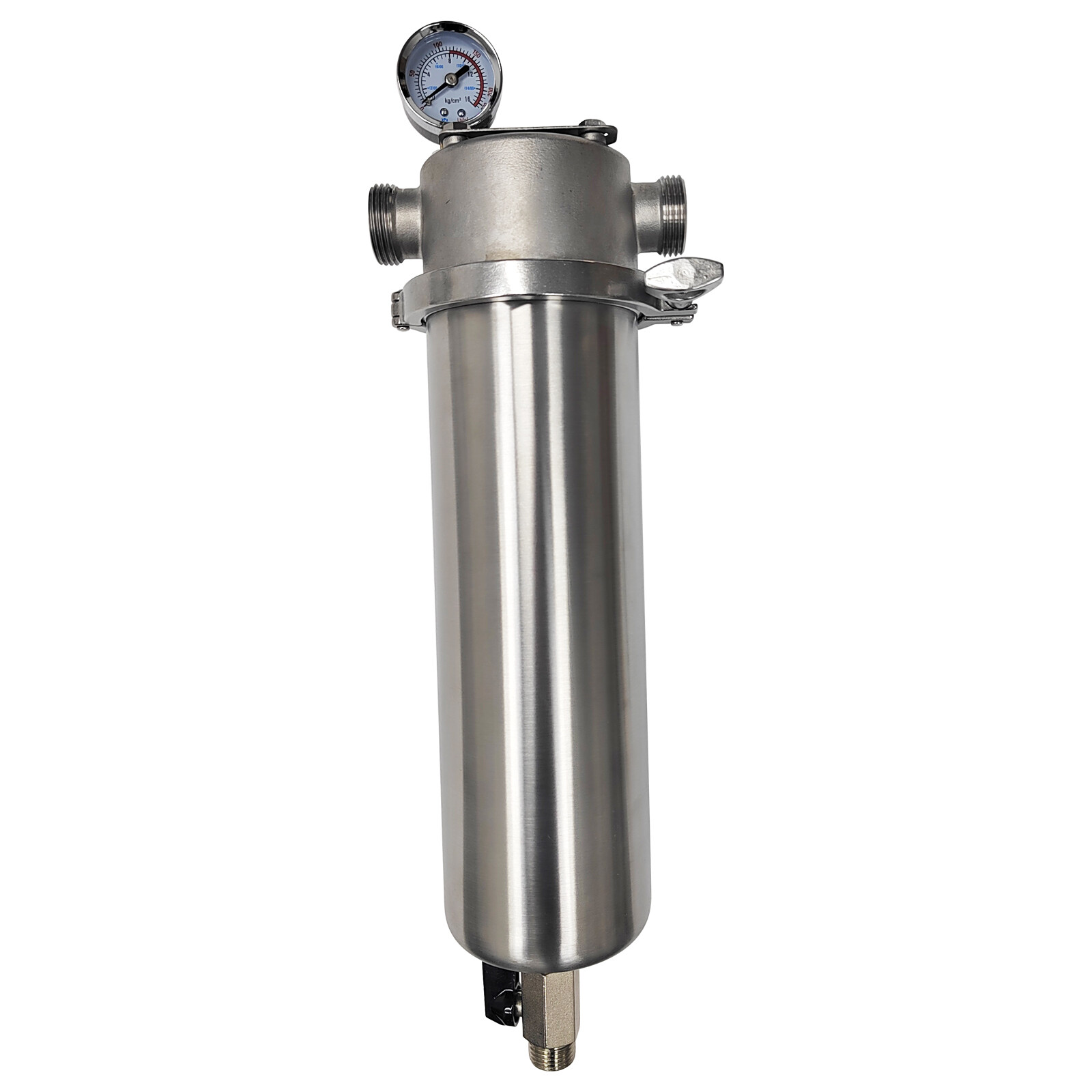Water Filter 10″L Corrosion-resistant 304 Stainless Steel Filter 1″NPT In/Outlet