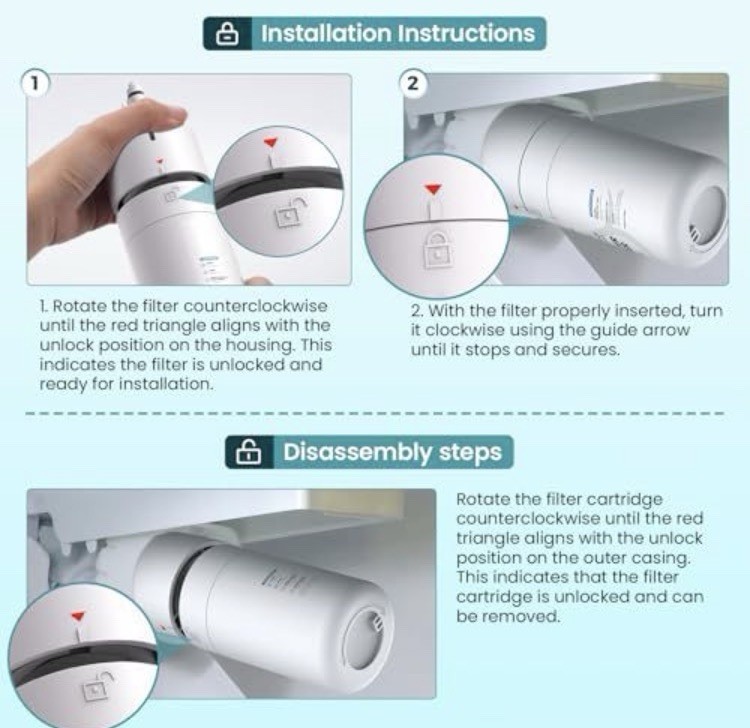EDRARXD1 Refrigerator Water Filter Replacement Compatible PACK OF TWO NIB