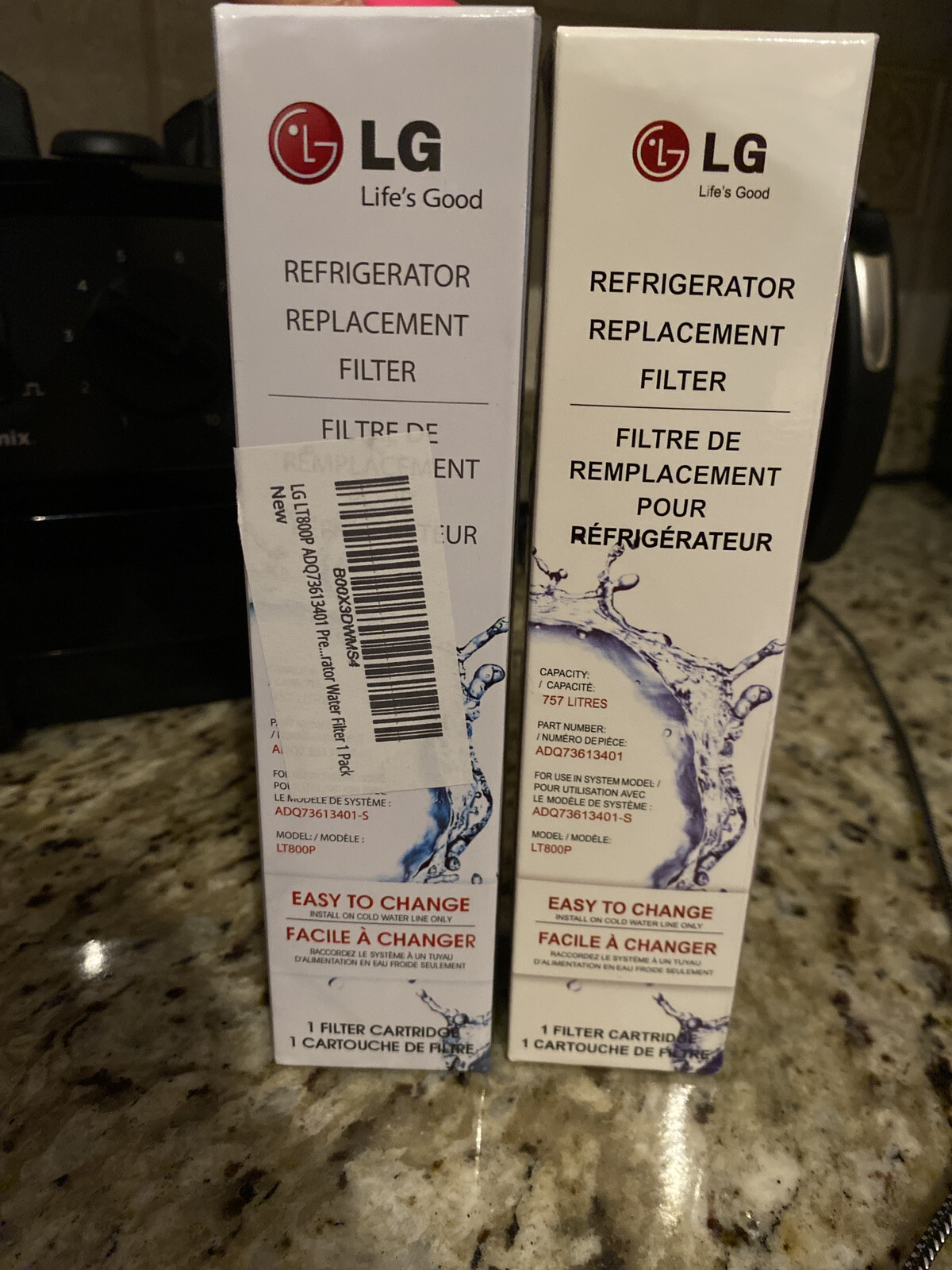 2 LG refrigerator water filters. Shipping Included For Canada Only