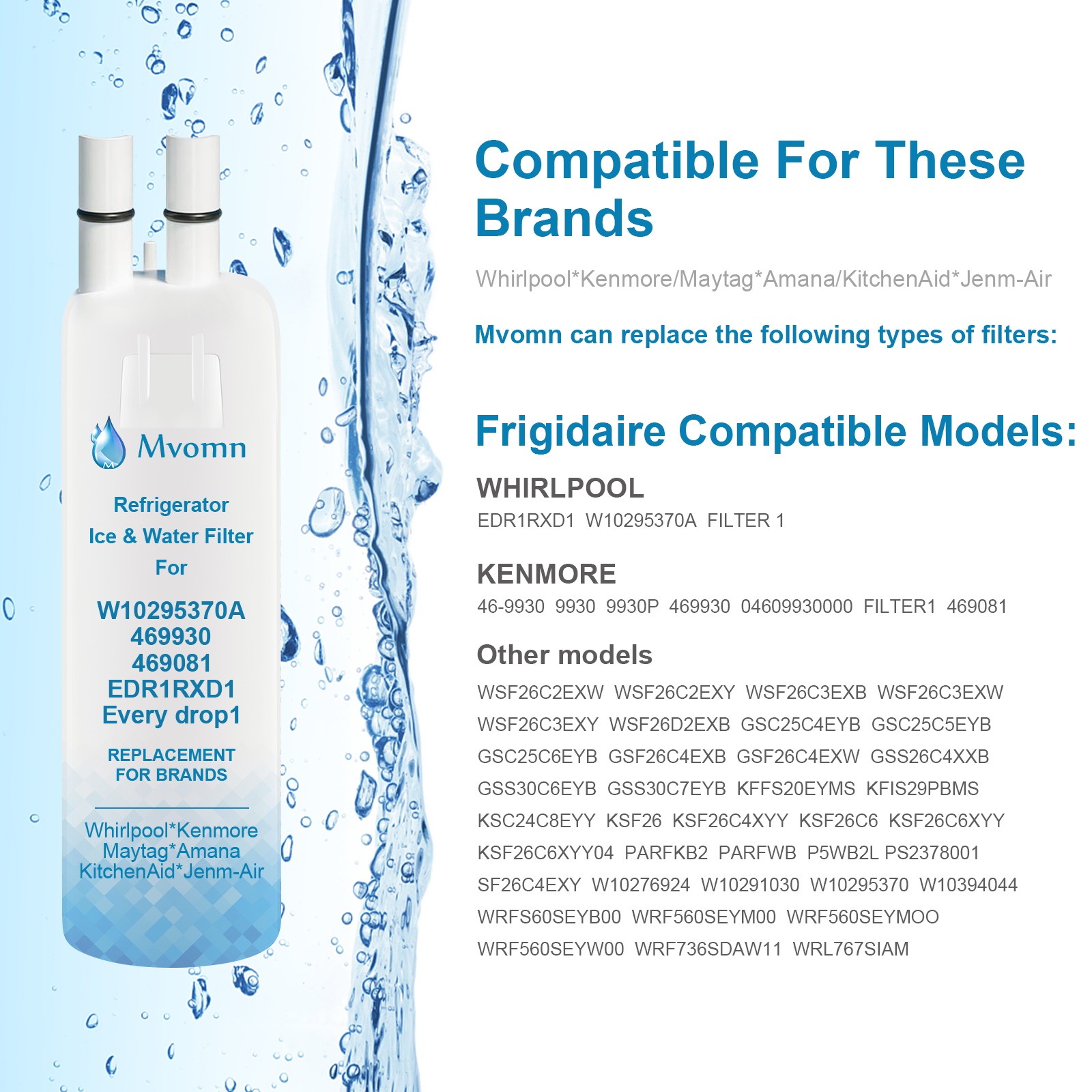 3Packs For W10295²370A EDR1²RXD1 Filter²1 9081 Refrigerator Ice Replacement US