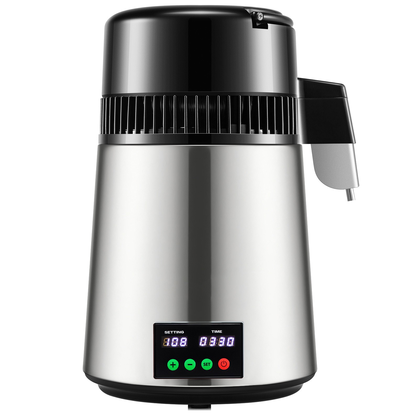 Uimoso 4L Water Distiller with Timer and Temperature Display, Silver