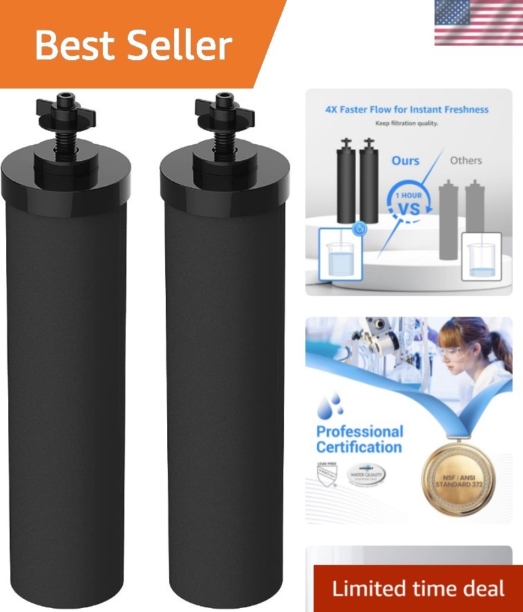 NSF/ANSI 42&372 Certified Water Filter, Replacement for Berkey BB9-2 Black Pu…