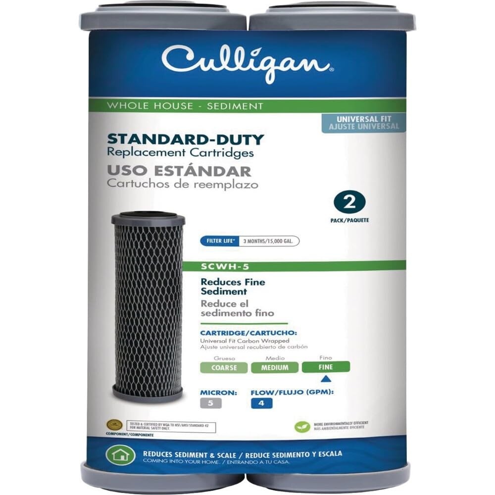 SCWH-5 Whole House Water Filter Cartridges – Standard-Duty Carbon Replacement…