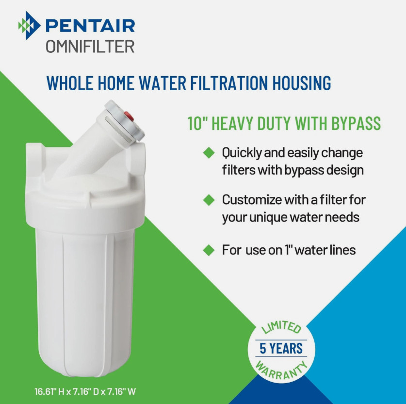 Pentair OMNIFilter Whole Home Valve-in-Head 10″ Heavy-Duty Big Blue Water Filtra
