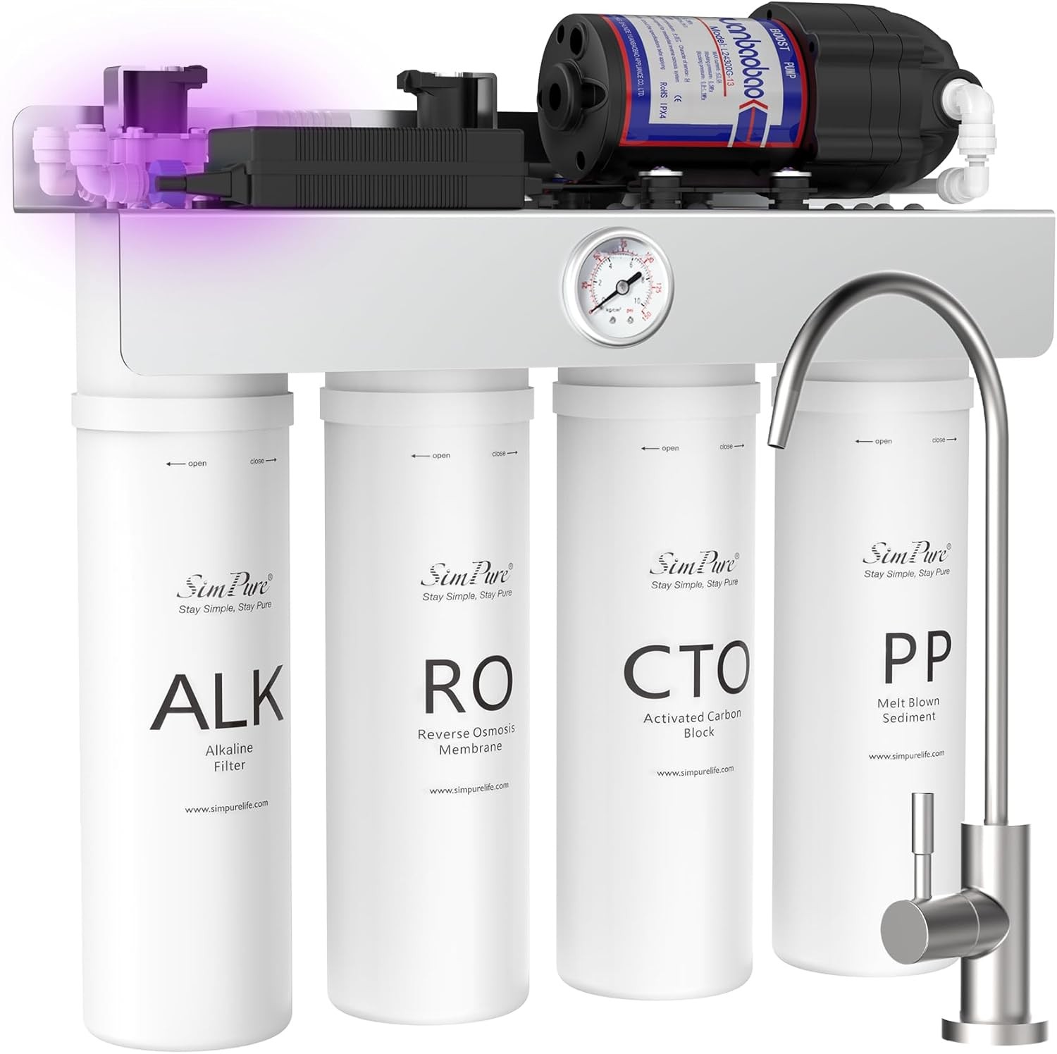SimPure T1-400ALK Alkaline UV Reverse Osmosis System, NSF/ANSI 58 Certified