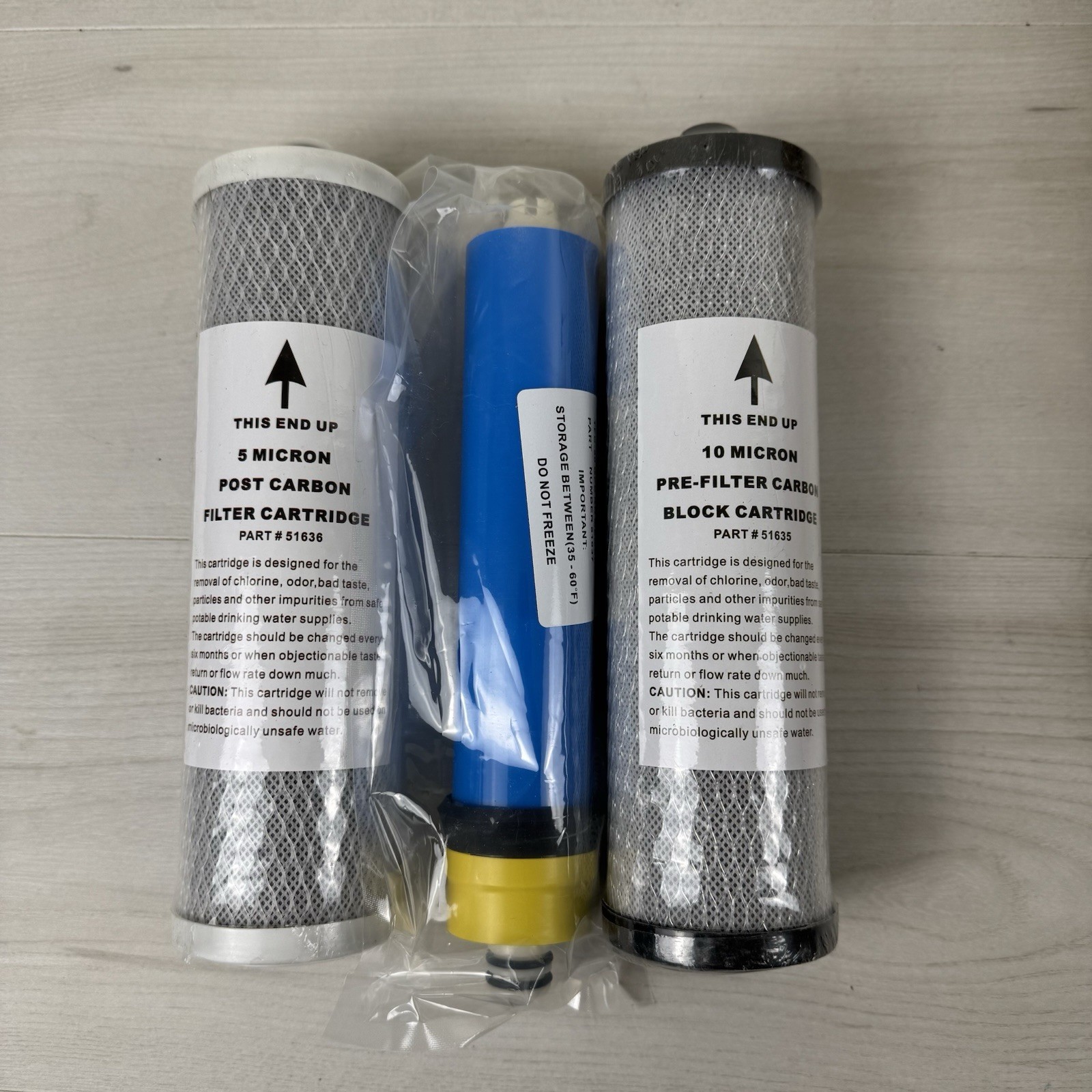 Replacement Pre and Post Filter Set With Membrane 50GPD Compatible to Rainsoft R