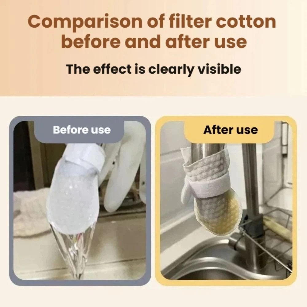 Faucet Filter Cotton Bag Tap Water Purifier Thickened with T-Strap for Kitchen