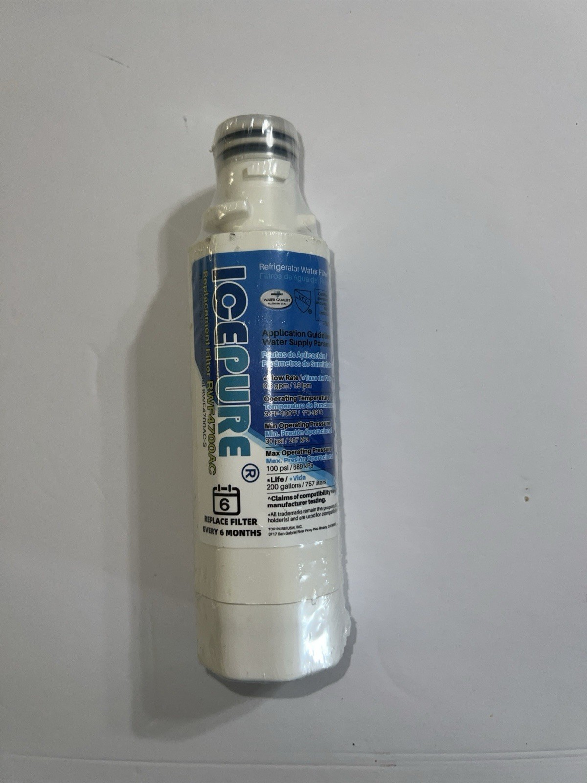 Ice Pure RWF4700AC Refrigerator Water Filter Replacement