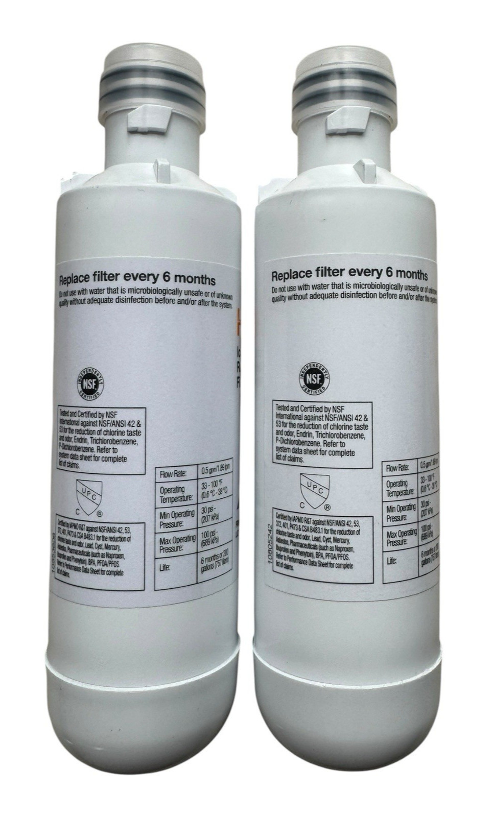 2-Pack HDX FML-5 Refrigerator Water Filters Replacement for LG LT 1000P