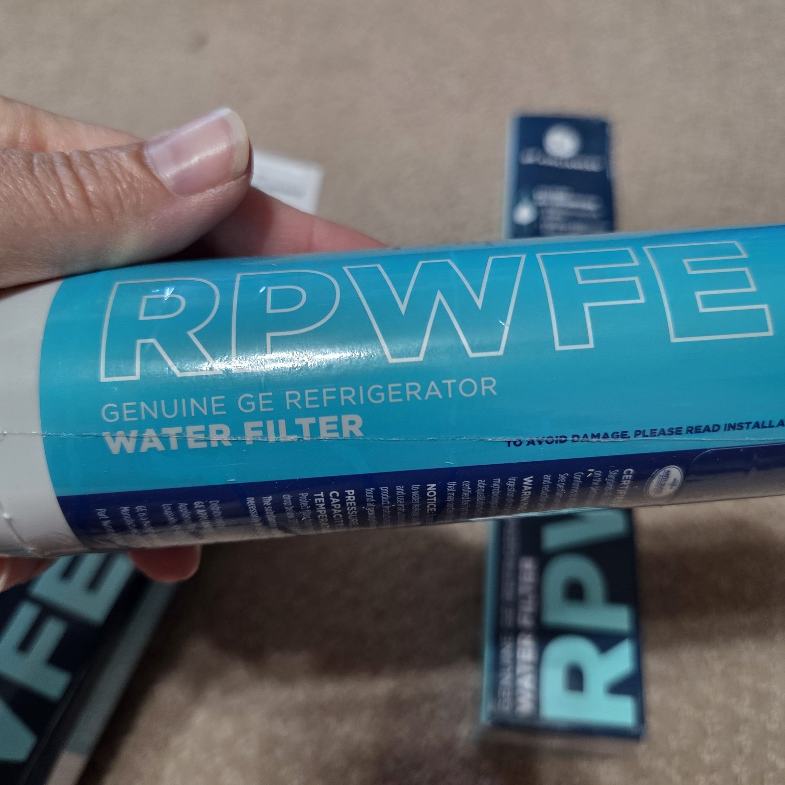 GE Appliance RPWFE Refrigerator Water Filter Genuine OEM New Lot Of 2