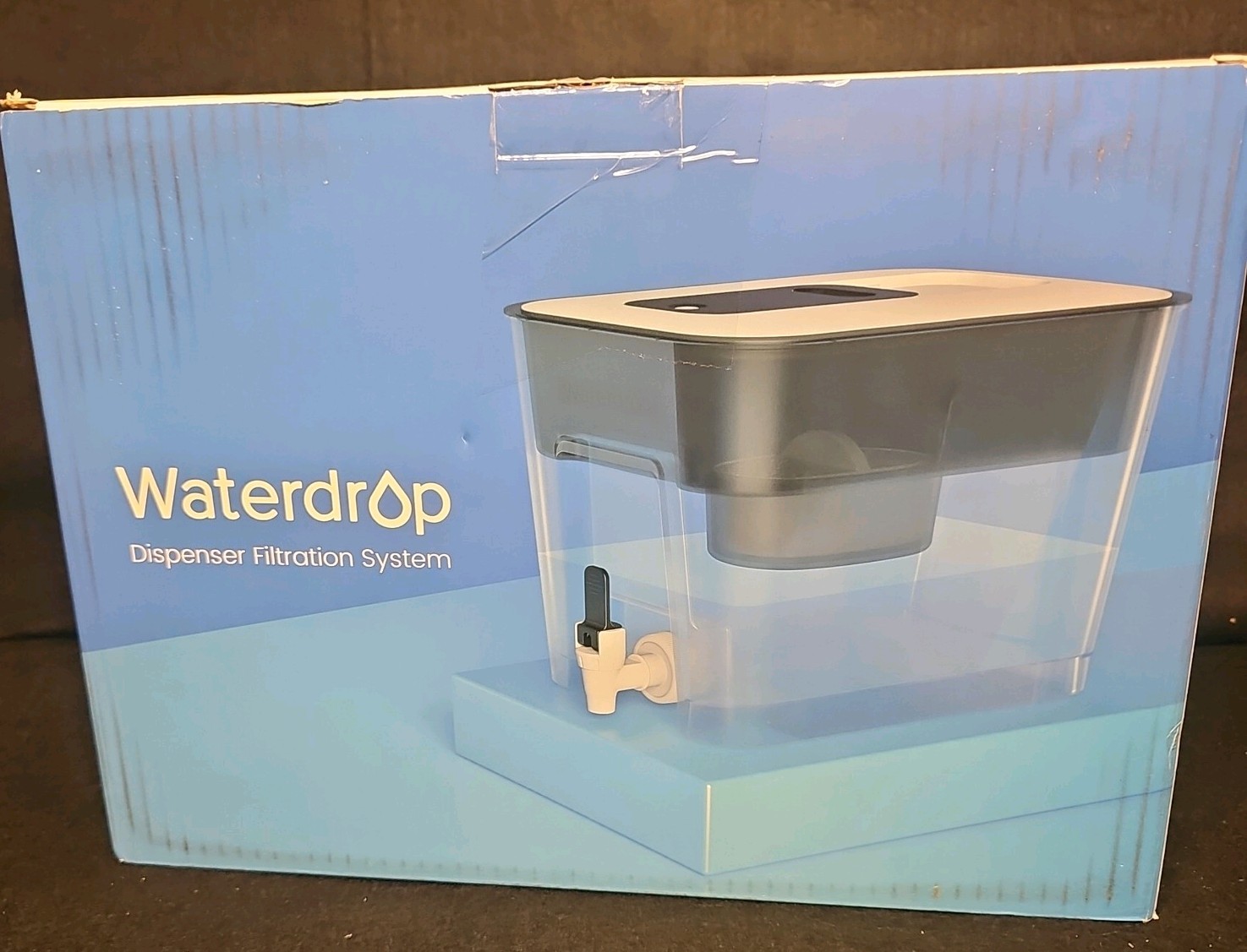 Waterdrop 40-Cup Water Filter Dispenser with 1 Filter, Long-Lasting 200 gallons