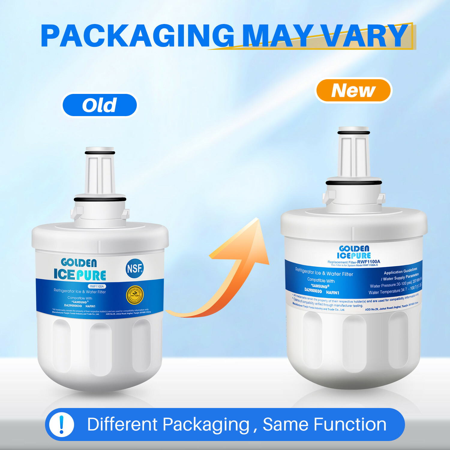 Fit For Samsung DA29-00003B DA29-00003G DA29-00003A HAFCU1 Water Filter 3 Pack