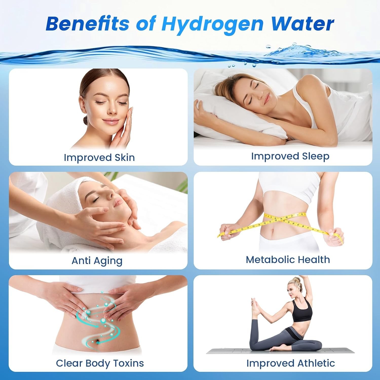 5000PPB Hydrogen Water Bottle 3 in 1 Generator SPE PEM Electrolysis Ionizer