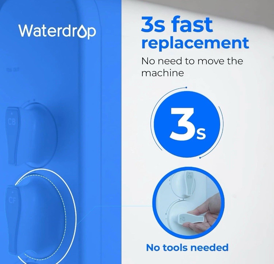 NEW Waterdrop WD-G3-CF Filter, Replacement for WD-G3-W, WD-G3P600 & WD-G3P800-W