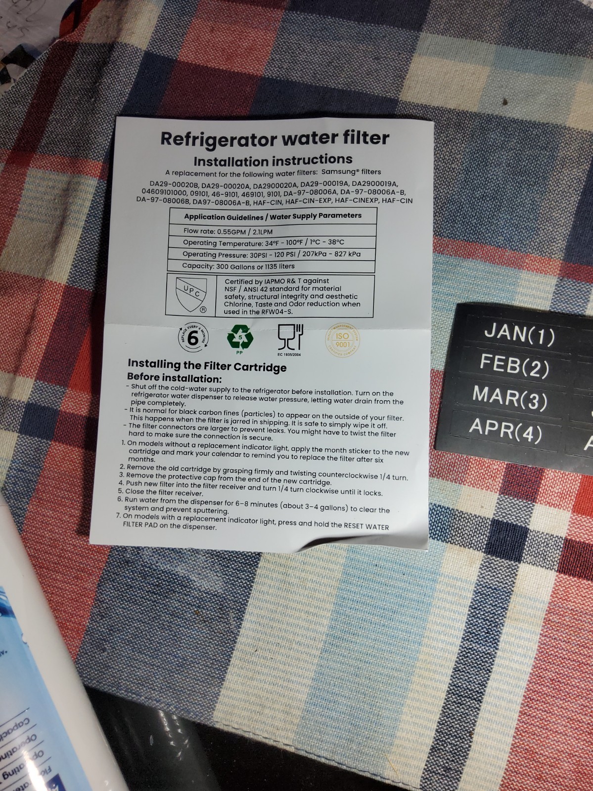 DA29-00020B Replacement for Samsung Water Filter HAF-CIN HAF-CIN,3 Pack Sealed