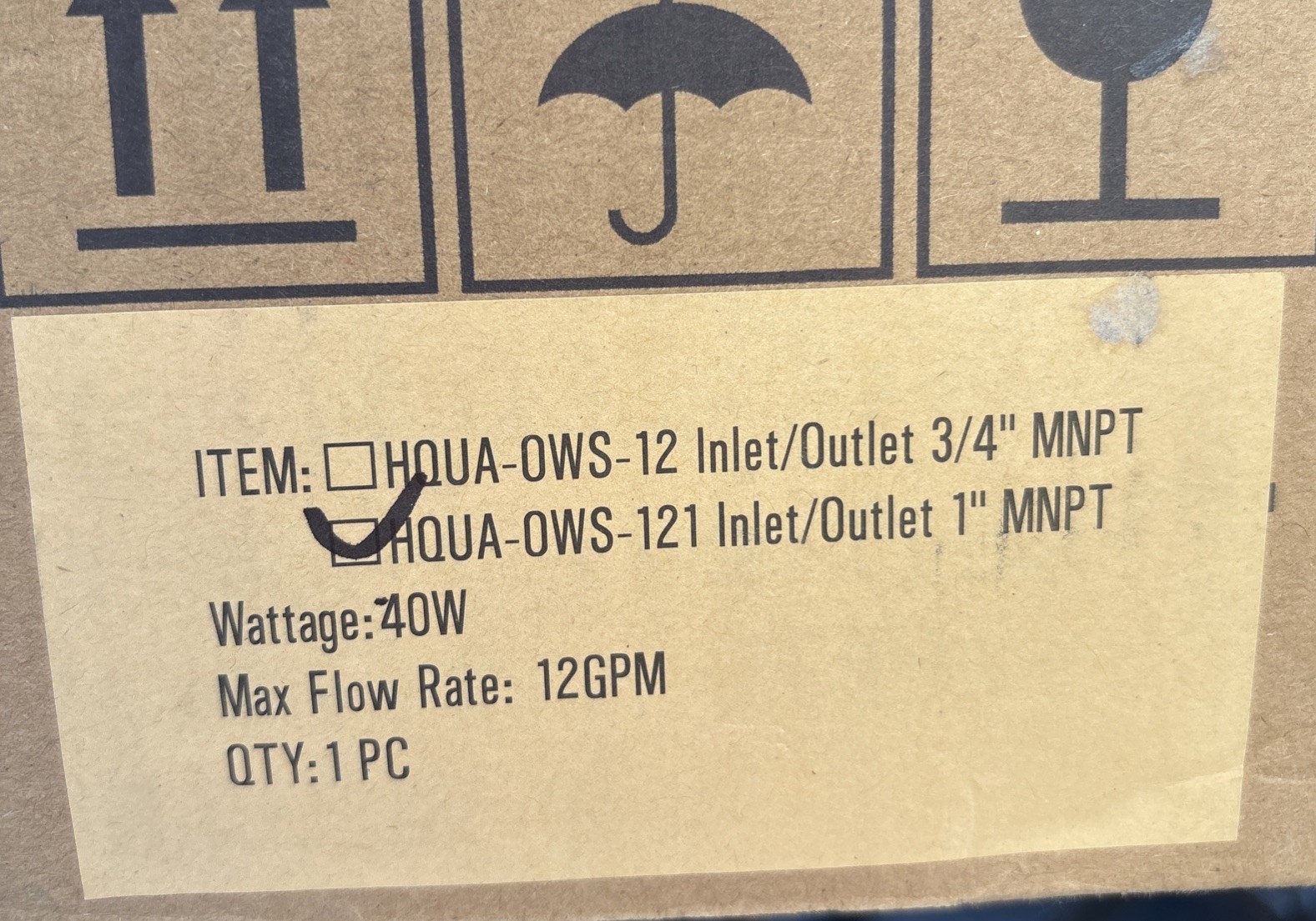 HQUA-OWS-12T 120V 40W 12GPM Whole House Ultraviolet Water Purifier UPGRADED VER
