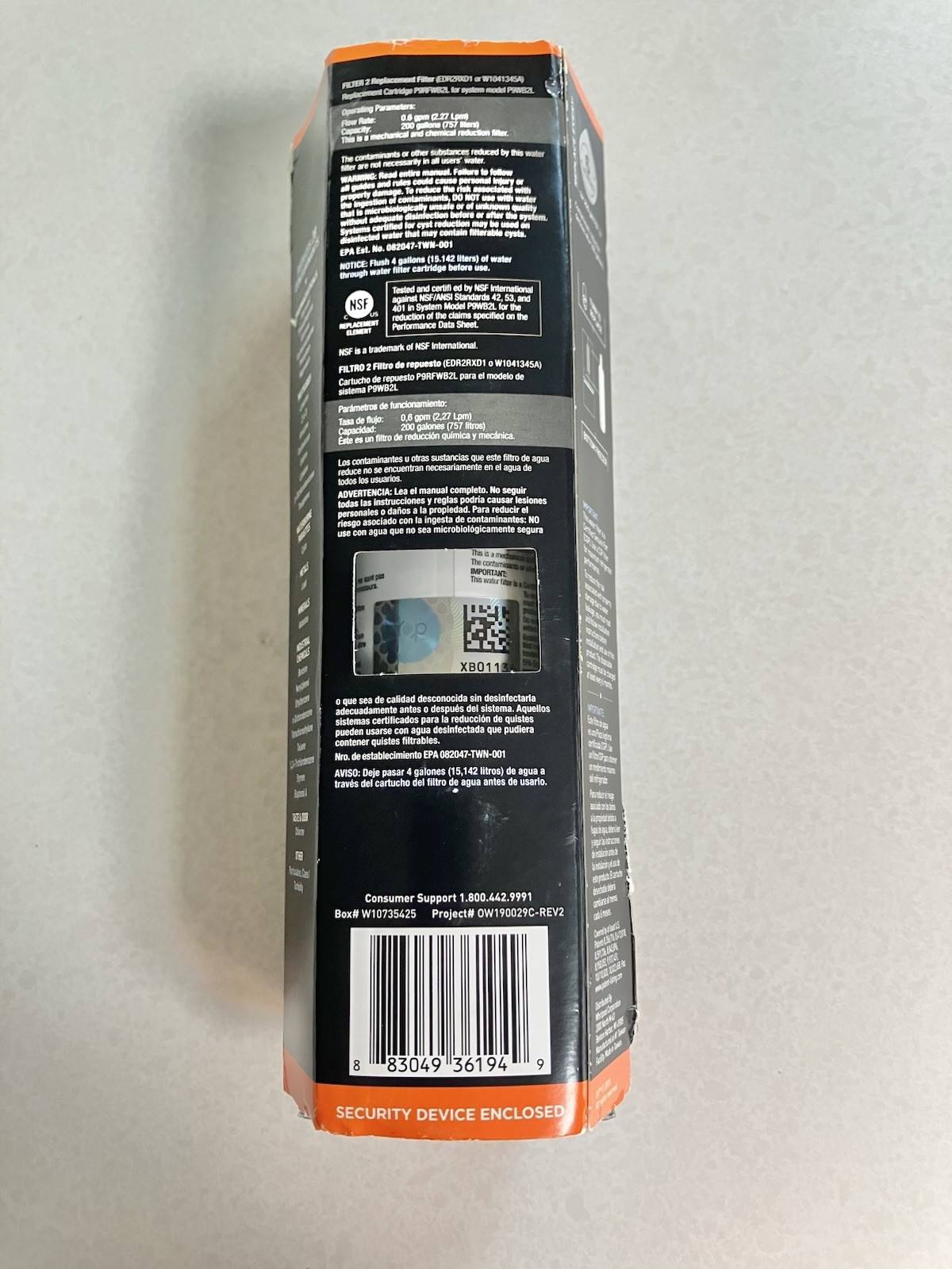 EveryDrop #2 Ice & Water Refrigerator Filter ΕDR2RXD1 New In Box