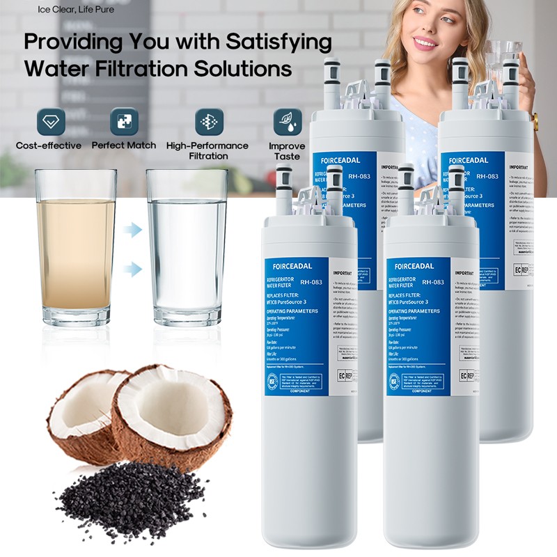 2/4Pack for Frigidaire WF3CB Pure Source 3 Water & Ice Refrigerator Filter US