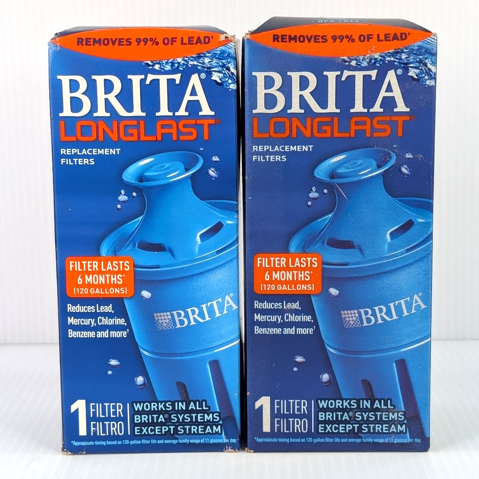 Brita Longlast Replacement Water Filters for Pitchers, 2 Pack New & Sealed