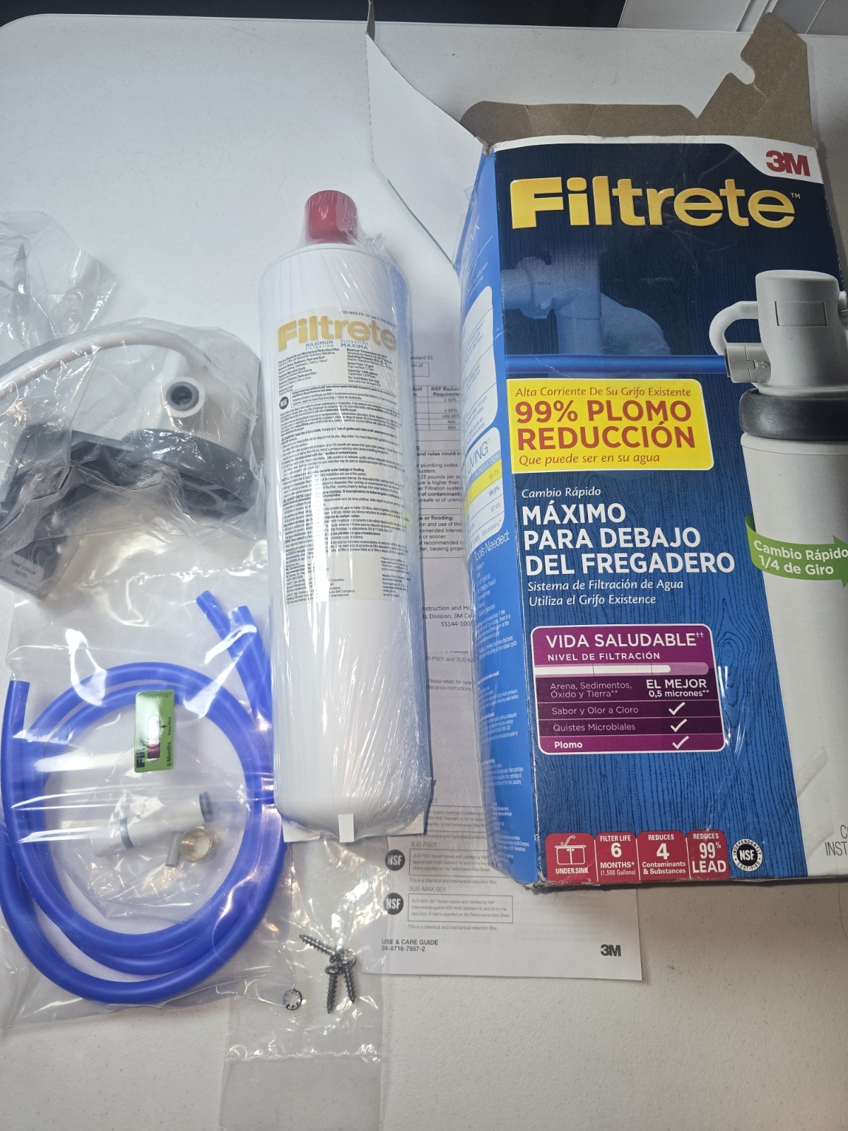 Filtrete 3M Maximum Under Sink Water Filter 3US-MAX-S01 1500 Gallon