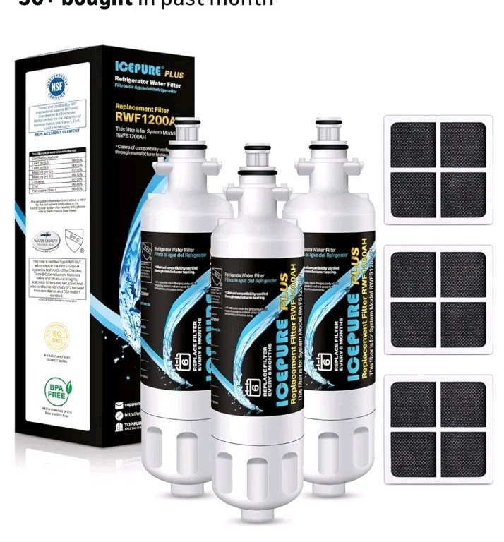 ICEPURE PLUS 9690 NSF/ANSI 53 NSF/ANSI 42Certified Compatible with LG LT700P a..