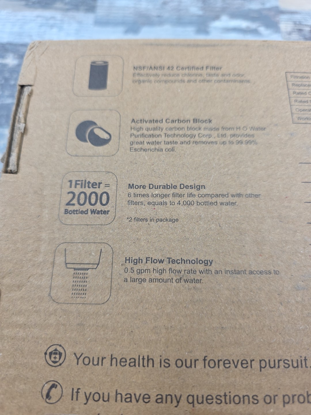 NSF/ANSI 42 Certified Faucet Water Filter, Stainless Steel Faucet Water Filter