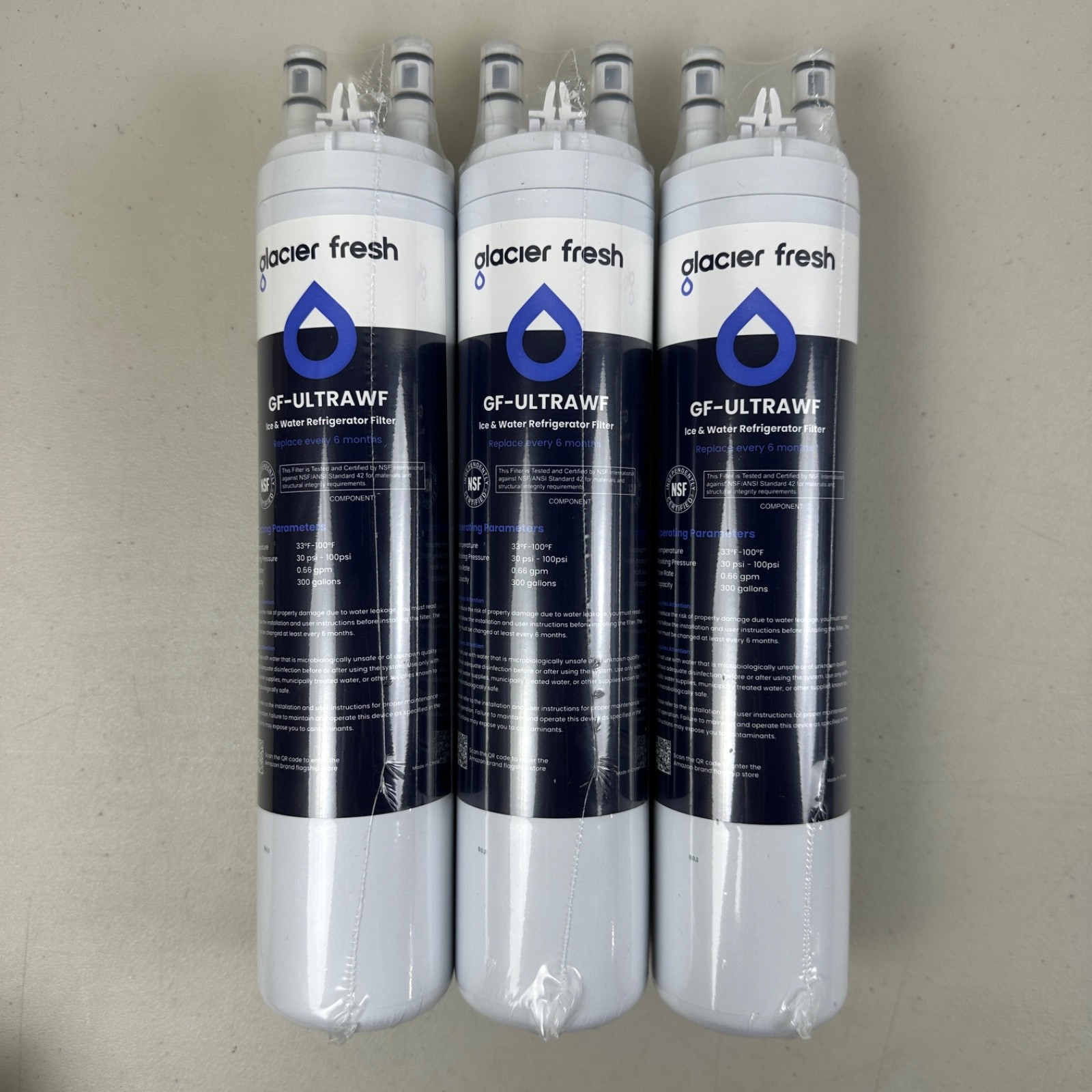 3 PACK GLACIER FRESH Frigidaire ULTRAWF Pure Source Ultra Kenmore Water Filter