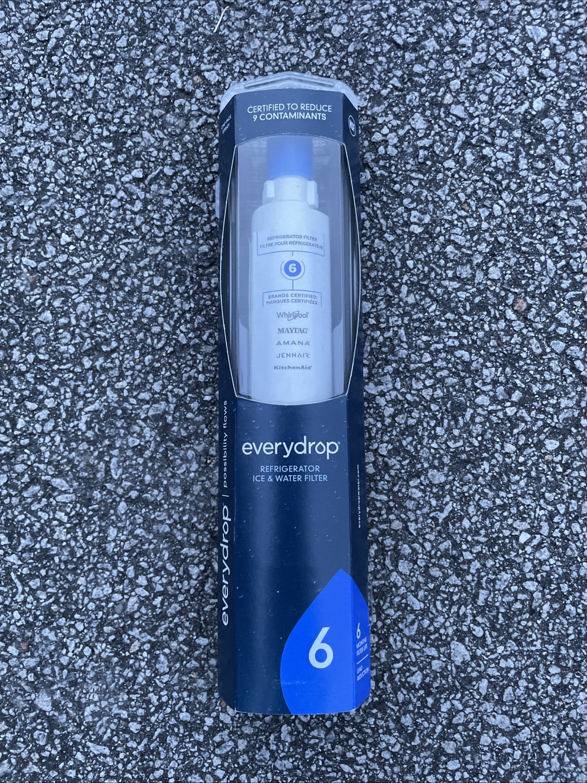 Everydrop by Whirlpool Ice and Water Refrigerator Filter 6 EDR6D1 Single Pack