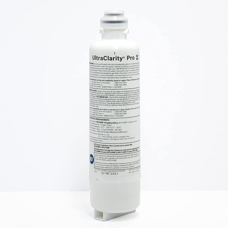BOSCH, BORPLFTR55, RA450022, REPLFLTR55 UltraClarity Pro Water Filter Cartridge