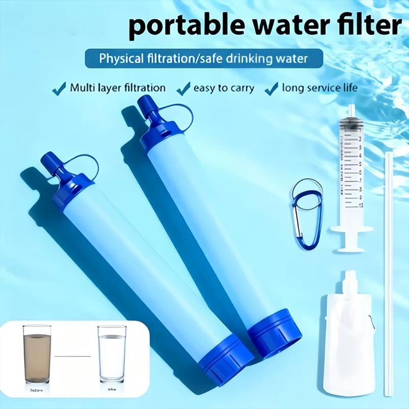 1pcs Outdoor Water Filter, Personal Straw Water Filtration System, Emergency Sur