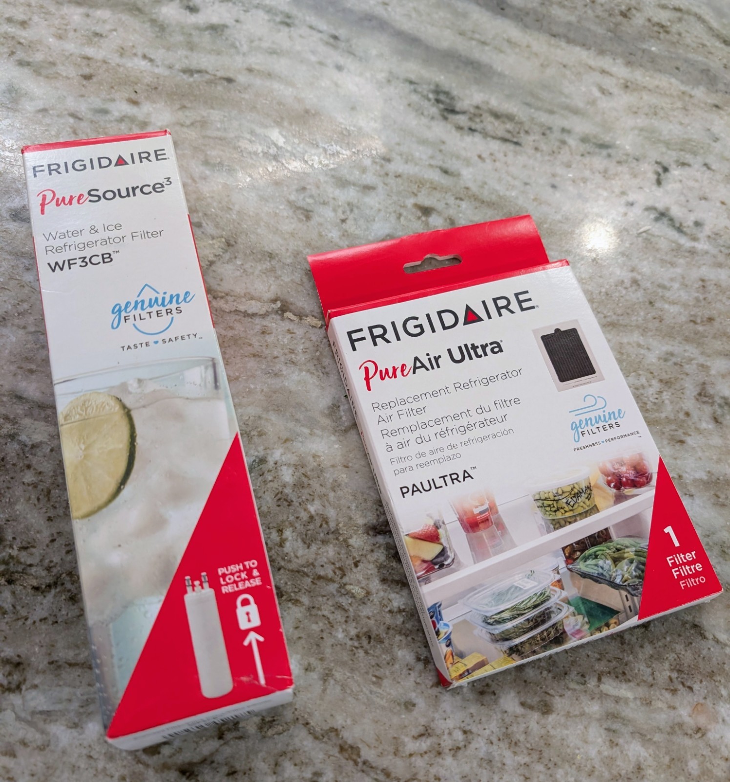 GENUINE FRIGIDAIRE WF3CB REFRIGERATOR WATER & PAULTRA AIR FILTER COMBO – NEW