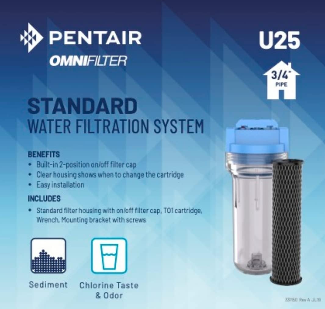 Filter System, 10″ Standard Whole House Water Filtration System with Built-in…