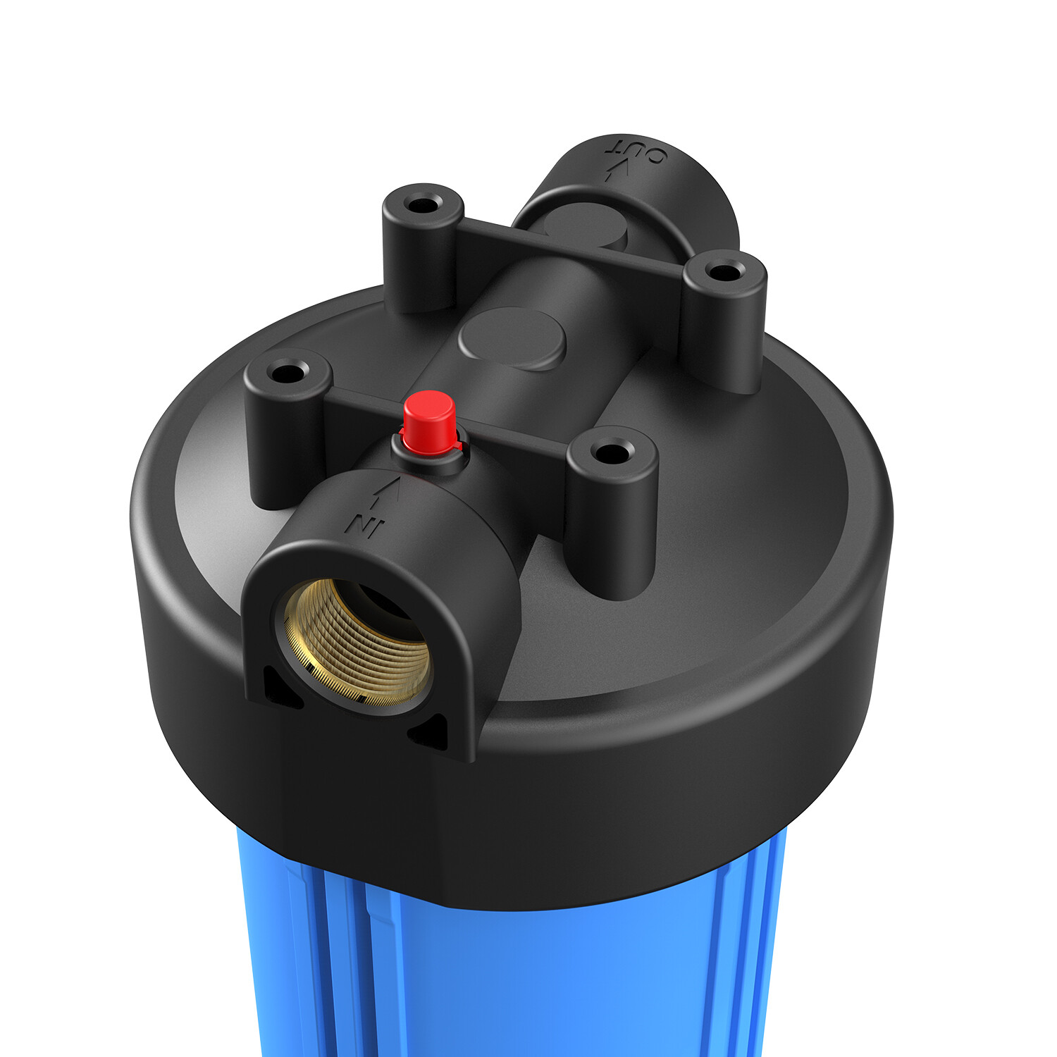 SimPure 10 Inch Big Blue Whole House Water Filter Housing for RO Well City Water