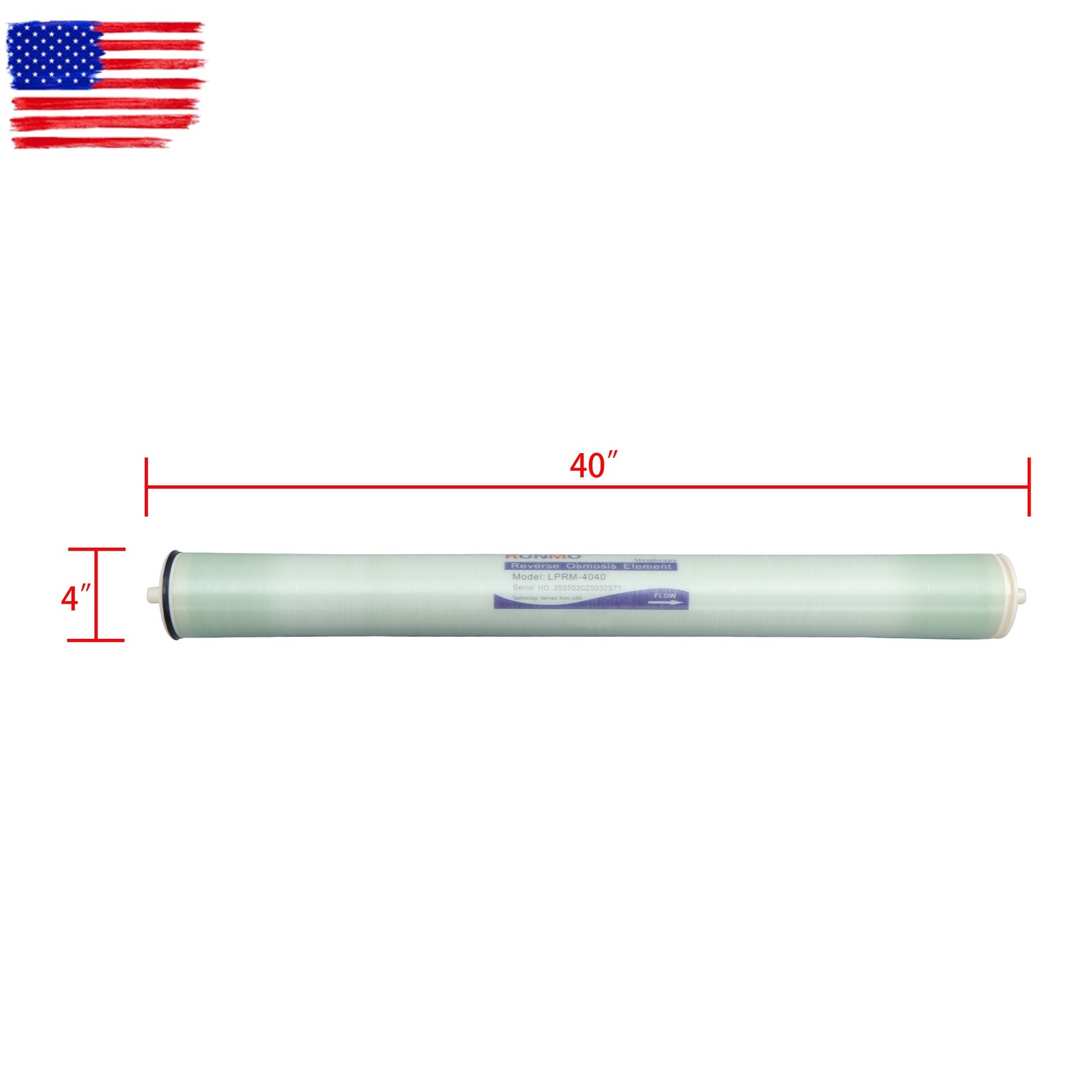 4inx40in 2400 GPD w/AG4040FF AG4040TF TW30-4040 BW-4040 Reverse Osmosis Membrane