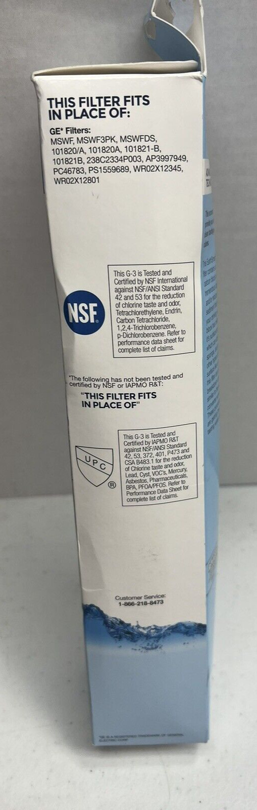 Earth Smart G-3 GE MSWF Refrigerator Water Filter Made in U.S.A Loc #EB71
