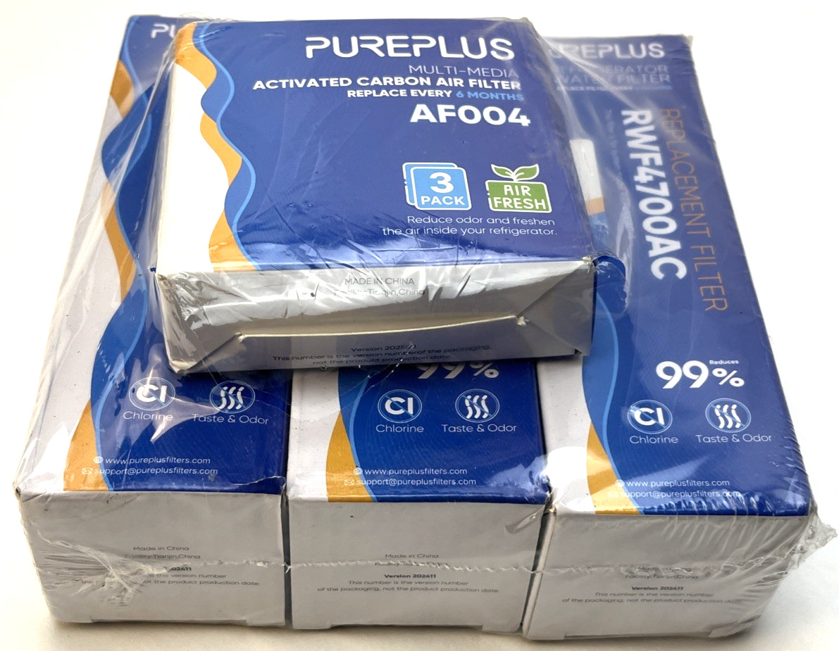 3-pk Pureplus Refrigerator Water Filter RWF4700AC +AF004 Bundle