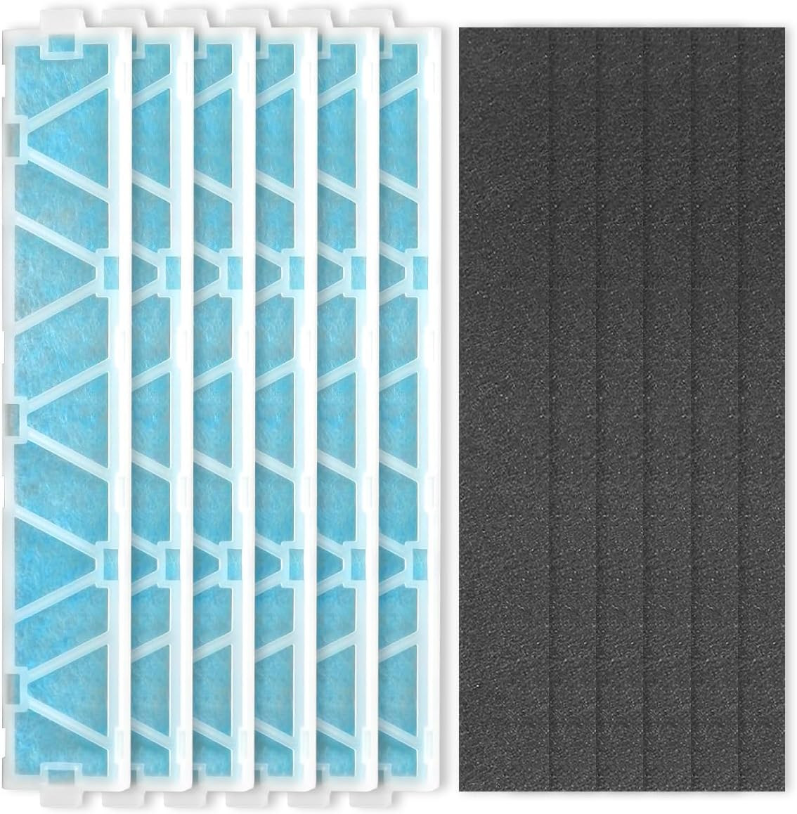 6-Pack MAC-408FT-E Replacement Filter and 6-Pack Carbon Filter Compatible with M