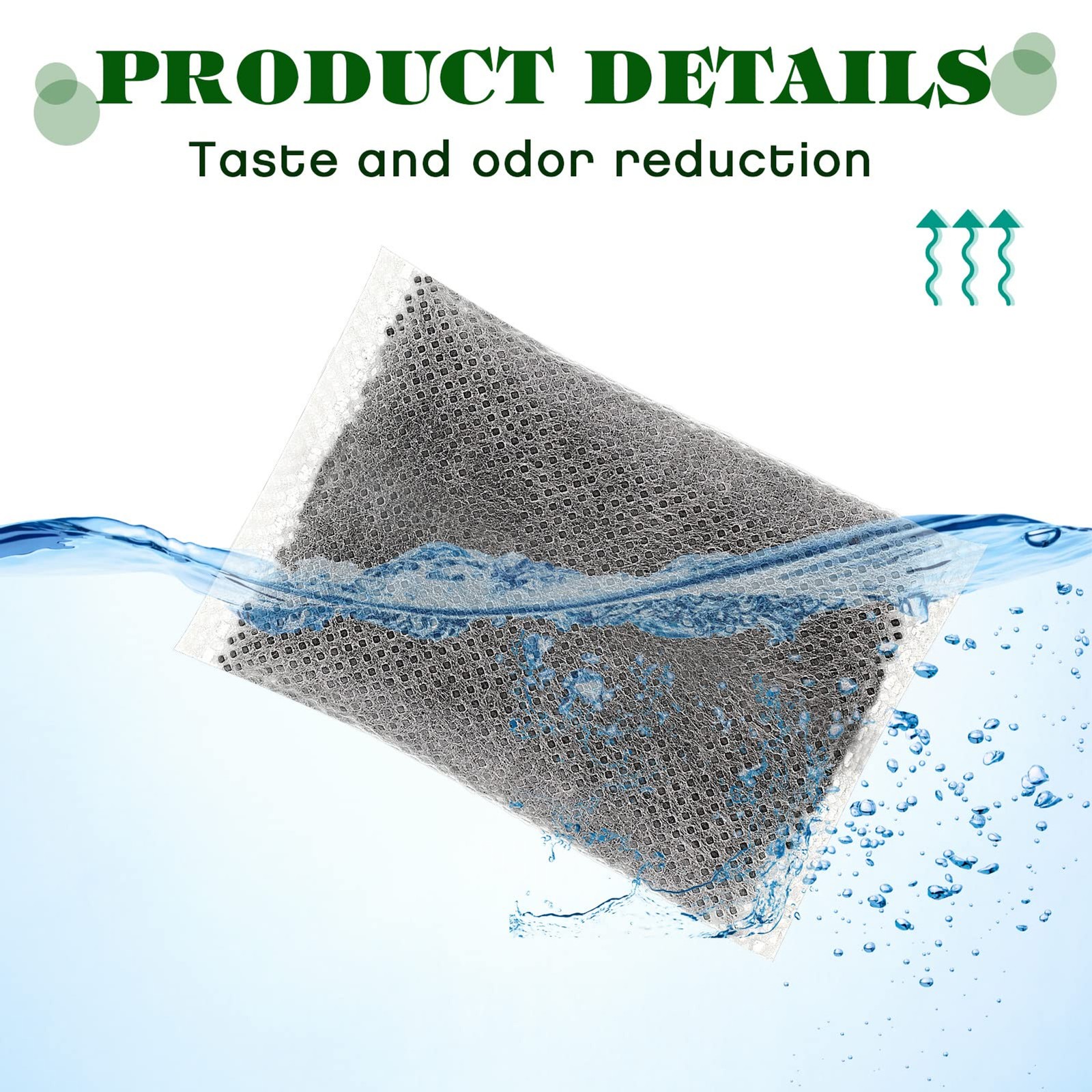 Weewooday 50 Pcs Activated Charcoal Distiller Water Filters, Coconut Shell Repla