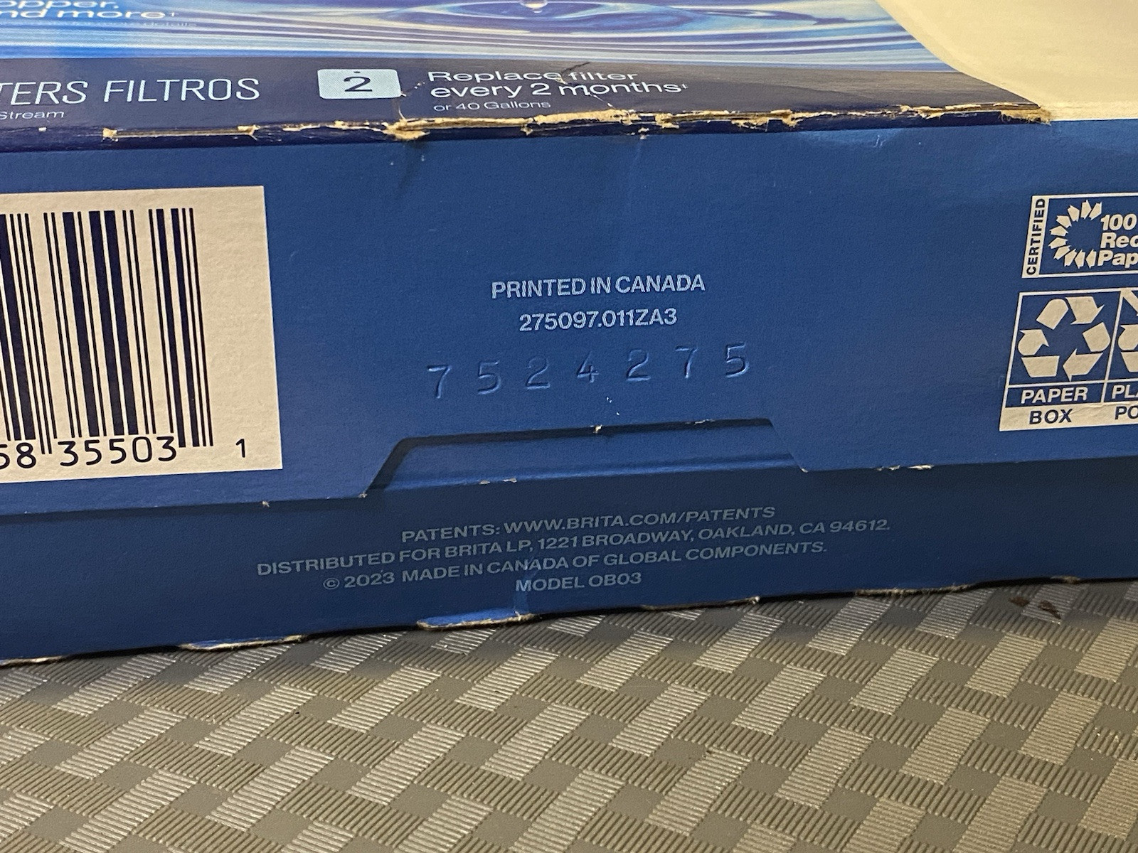 TWO 3 PACKS BRITA FILTERS, MADE IN CANADA