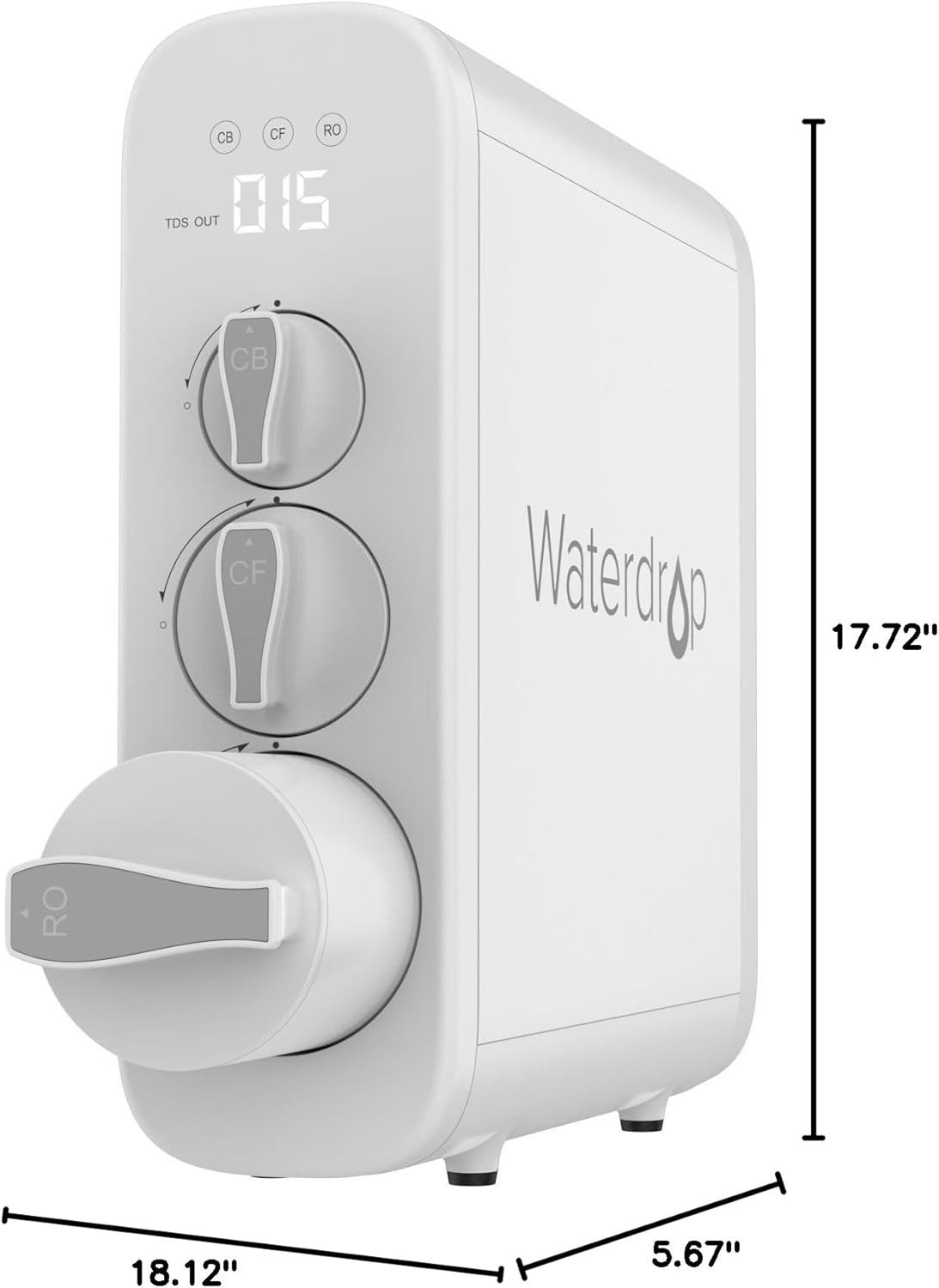 Waterdrop G3P600 Reverse Osmosis Water Filter, 600GPD,With RO&G3-N3CB&G3-N1CF