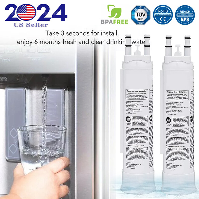 2 Pack for Frigidaire PWF-1 FPPWFU01 Refrigerator PurePour Water &Ice Filter,NEW