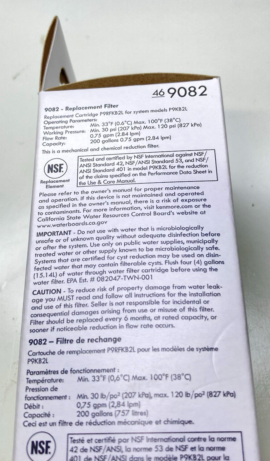 3- New, 9082 Replacement Refrigerator Filter Kenmore 46-9082,46-9903, Free Ship
