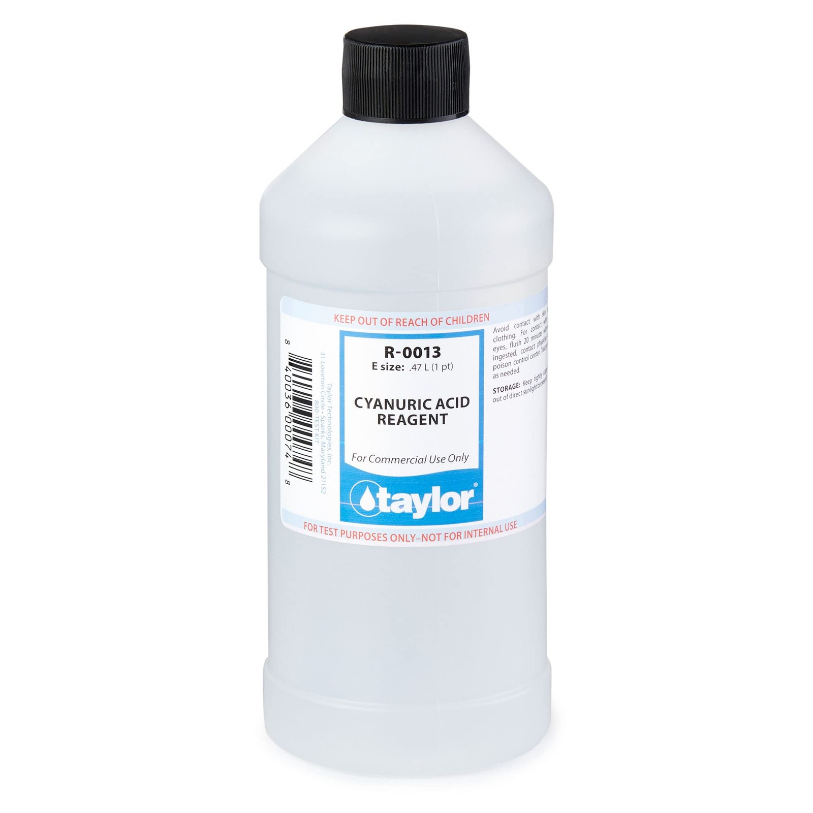 TAYLOR TECHNOLOGIES INC R-0013-E CYANURIC ACID 16 OZ 1 Pack