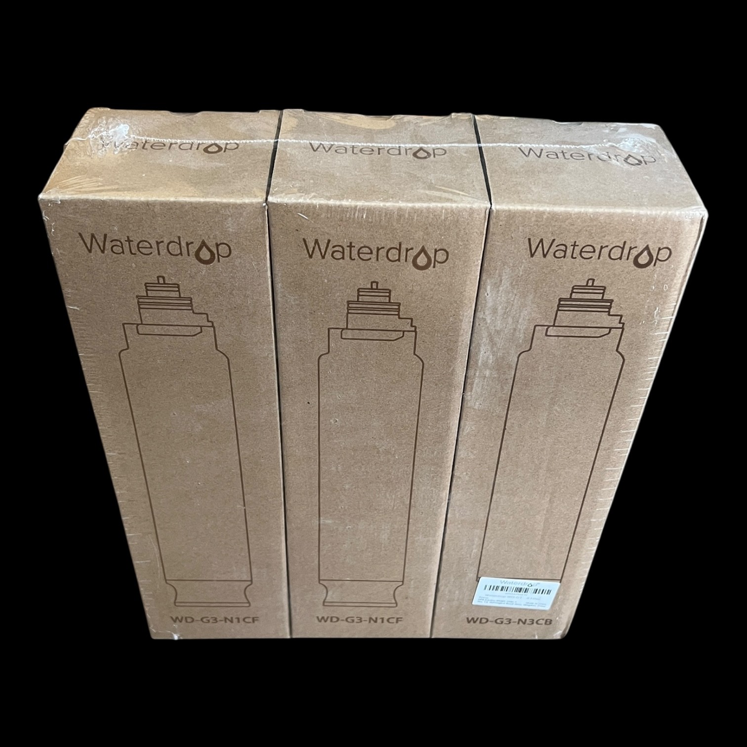 THREE (3) Waterdrop WD-G3-N1CF Replacement Filters G3 Series SEALED NIB