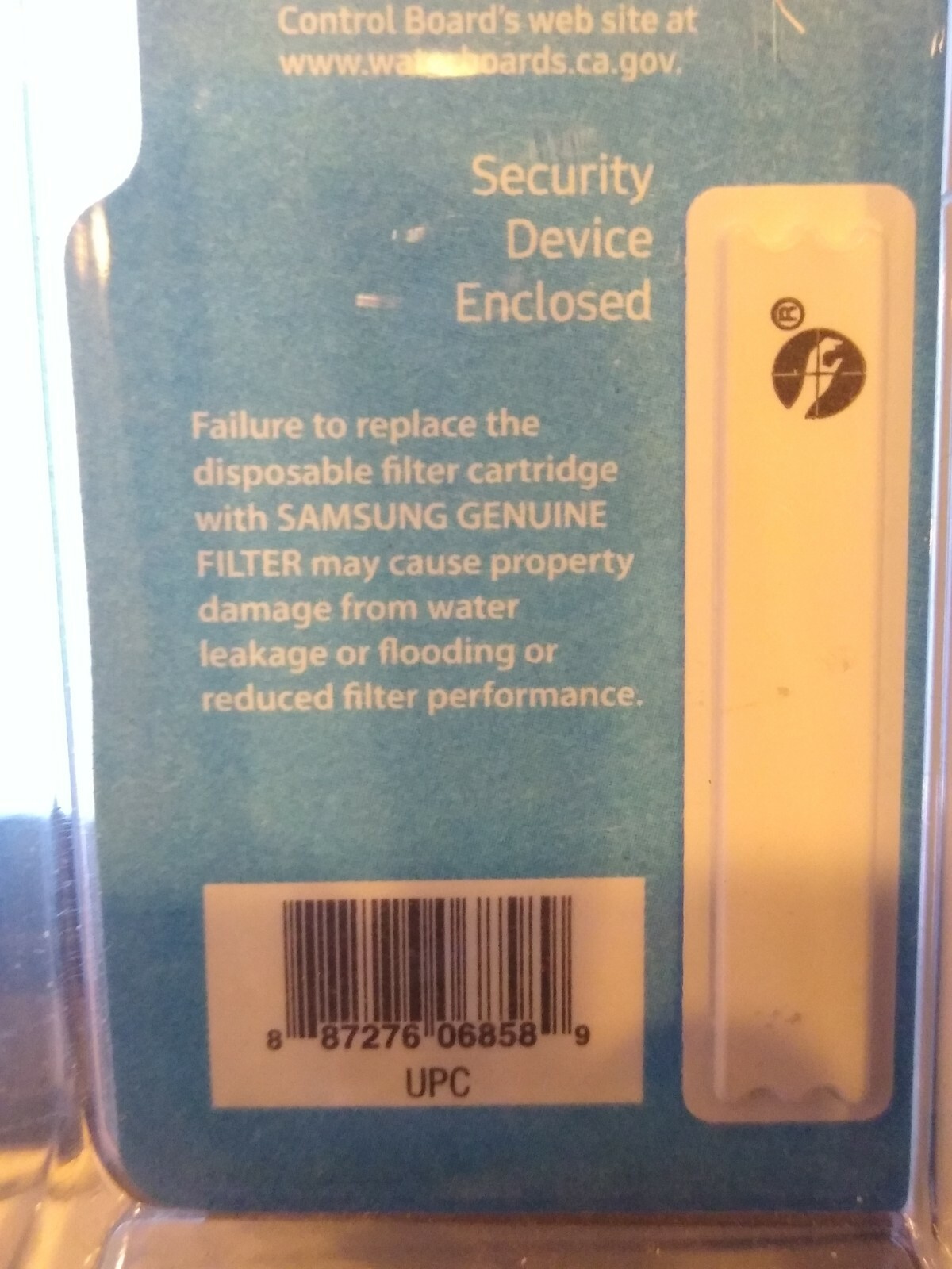 Replacement Carbon Water Filter Samsung Side-by-Side French Door Refrigerator